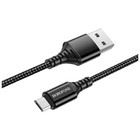 Кабель Borofone BX54, microUSB - USB, 2.4 А, 1 м, оплётка нейлон, чёрный - Фото 2