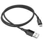 Кабель Borofone BX54, microUSB - USB, 2.4 А, 1 м, оплётка нейлон, чёрный - Фото 3