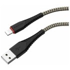 Кабель Borofone BX25, Lightning - USB, 2.4 А, 1 м, нейлоновая оплётка, чёрный - Фото 2