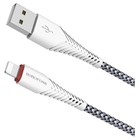 Кабель Borofone BX25, Lightning - USB, 2.4 А, 1 м, нейлоновая оплётка, белый - фото 51456489 Кабель Borofone BX25, Lightning - USB, 2.4 А, 1 м, нейлоновая оплётка, белый - фото 51456489