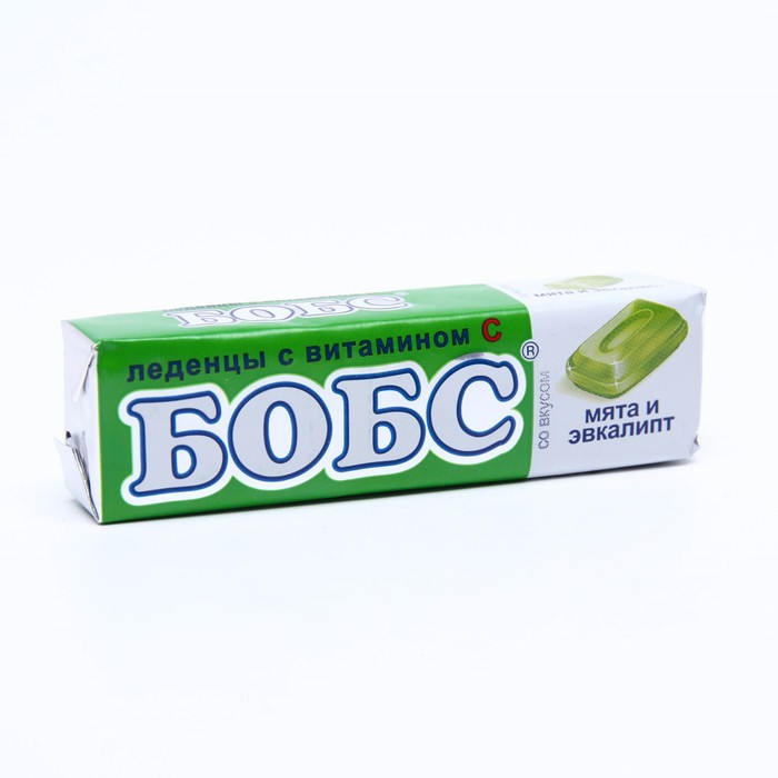Леденцы БОБС мята с эвкалиптом, витамин С, 10 шт. в упаковке - Фото 1