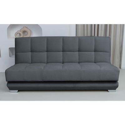 Прямой диван «Прайм 4», книжка, независимый пружинный блок, велюр, цвет selfie grey