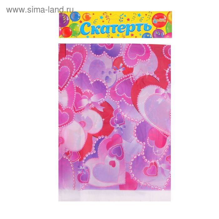 Скатерть "Сердечки", 108х180 см - Фото 1