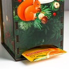 Новогодний чайный домик "Белочка" 20х10,5х9,5 см - фото 26345014