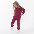Костюм детский (толстовка, брюки) Adidas, цвет бордовый, рост 104 см - фото 31540444
