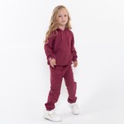 Костюм детский (толстовка, брюки) Adidas, цвет бордовый, рост 104 см - фото 31540445