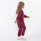 Костюм детский (толстовка, брюки) Adidas, цвет бордовый, рост 104 см - фото 31540446