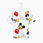 Футболка детская Mickey, цвет белый, рост 134-140 см (9-10 лет) 9192856