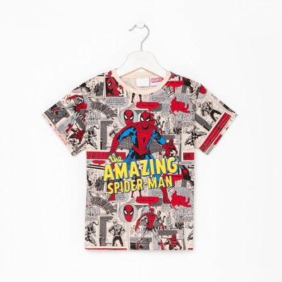 Футболка детская «Супергерой», бежевая, рост 110-116 см