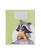 Комплект тетрадей из 10 штук, 18 листов в клетку Calligrata "Еноты", обложка мелованный картон, ВД-лак, блок офсет, 5 видов по 2 штуки - фото 121949749