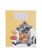 Комплект тетрадей из 10 штук, 18 листов в клетку Calligrata "Еноты", обложка мелованный картон, ВД-лак, блок офсет, 5 видов по 2 штуки - фото 121949751