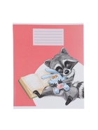 Комплект тетрадей из 10 штук, 18 листов в клетку Calligrata "Еноты", обложка мелованный картон, ВД-лак, блок офсет, 5 видов по 2 штуки - фото 121949752