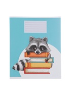 Комплект тетрадей из 10 штук, 18 листов в клетку Calligrata "Еноты", обложка мелованный картон, ВД-лак, блок офсет, 5 видов по 2 штуки - фото 121949753