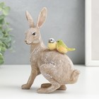 Фигурка полистоун «Кролик с синичками на спине», 14×5.5×11.5 см - Фото 1