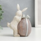 Сувенир полистоун "Кролик с яичком с бантом" 11х5,5х8,5 см - Фото 3