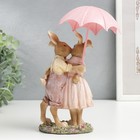 Фигурка полистоун «Зайчики под зонтом: романтика», 19.5/16×5.5×9 см - Фото 3