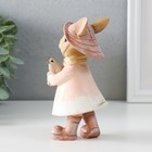 Фигурка полистоун «Зайка в шляпке и дождевике с воробышком», 13.5×6.5×7 см - Фото 3