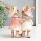 Фигурка полистоун «Зайчики в шляпках и дождевиках, с цветком», 13.5×8×13 см - Фото 3