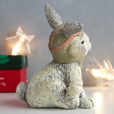 Фигурка полистоун «Зайчик-авиатор», блеск, 13×10×11.5 см