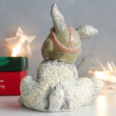 Фигурка полистоун «Зайчик-авиатор», блеск, 13×10×11.5 см