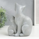 Сувенир полистоун "Кошка с котёнком" серый 20х8,5х15,5 см - Фото 3