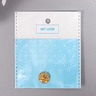 Декор металл для творчества "Жаба на монетке" золото 1,4х1,4х0,5 см. (комплект 2 шт) - фото 21712969