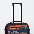 Чемодан детский на колёсах 32 л (S) Sacvoyage, на молнии, оранжевый/чёрный - Фото 5