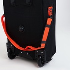 Чемодан детский на колёсах 32 л (S) Sacvoyage, на молнии, оранжевый/чёрный - Фото 8