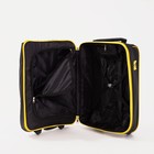 Чемодан малый 20", на молнии, цвет чёрный - фото 24013005