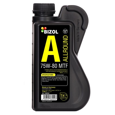 Трансмиссионное масло BIZOL Allround Gear Oil MTF 75W-80, синтетическое, 1 л