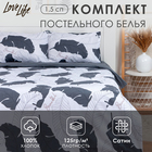 Постельное бельё LoveLife 1,5сп «Тропики» 143х215 см, 150х225 см, 50х70 см-2шт,100%хлопок,сатин,125г/м² 9082474 - фото 11946961