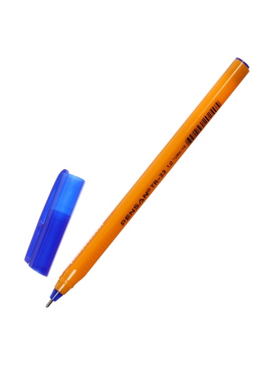 Ручка шариковая Pensan. ТR-23, синий стержень, игольчатый узел 1 мм, на масляной основе, треугольный корпус