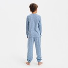 Пижама детская для мальчика KAFTAN Brother, р.30 (98-104), серо-голубой - Фото 3