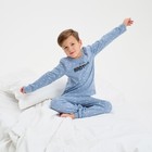 Пижама детская для мальчика KAFTAN Brother, р.32 (110-116), серо-голубой - Фото 5