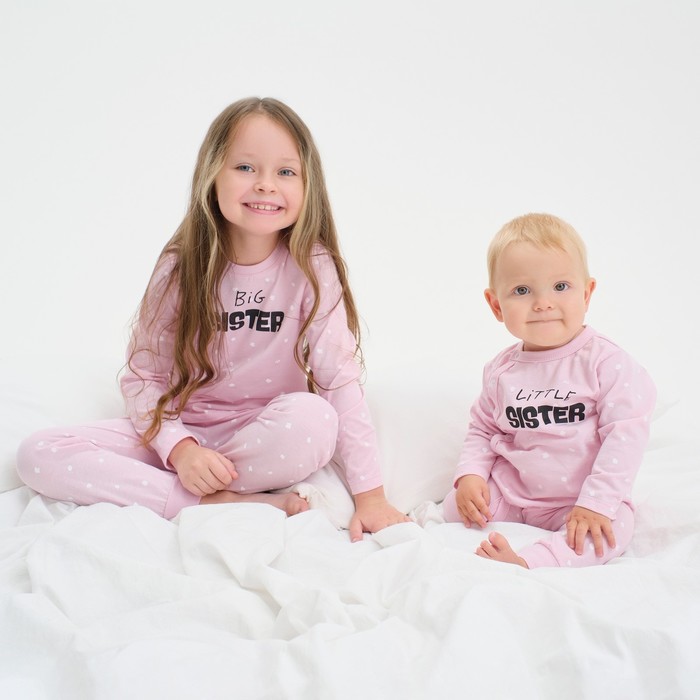 Пижама детская для девочки KAFTAN Sister, р.30 (98-104), розовый - фото 1907503963