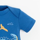 Боди детское Крошка Я "Dino", рост 80-86 см, цвет синий - фото 24596835