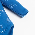 Боди детское с длинным рукавом Крошка Я "Dino", рост 62-68 см, цвет синий - фото 46800151