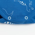 Боди детское с длинным рукавом Крошка Я "Dino", рост 62-68 см, цвет синий - фото 46800152