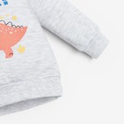 Комплект: джемпер и брюки Крошка Я "Dino", рост 68-74 см, цвет серый/синий - фото 21713584