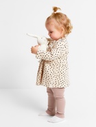 Комплект: платье и легинсы Крошка Я «Киса», рост 86-92 см, бежевый, лиловый - фото 31407358