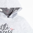 Комбинезон с капюшоном Крошка Я "Princess", рост 74-80 см, цвет серый 7711142