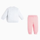 Комплект: джемпер и брюки Крошка Я "Princess", рост 68-74 см, цвет серый/розовый - Фото 4
