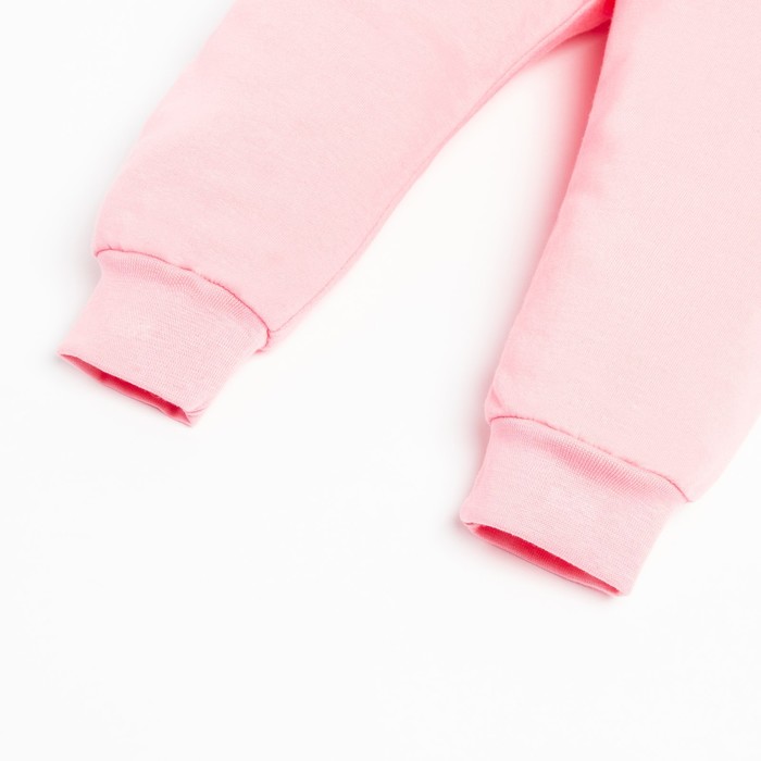 Комплект: джемпер и брюки Крошка Я "Princess", рост 68-74 см, цвет серый/розовый - фото 1907504049