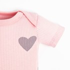 Боди Крошка Я «Сердца», рост 74-80 см, цвет розовый - фото 22476355