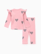 Костюм для девочки (джемпер, легинсы) «Крошка Я. Сердца», розовый, рост 68-74 см  (артикул 9095433)  большой выбор товаров оптом и в розницу по низким ценам с доставкой