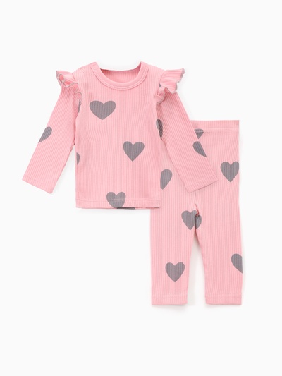 Костюм для девочки (джемпер, легинсы) «Крошка Я. Сердца», розовый, рост 80-86 см
