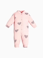 Комбинезон Крошка Я «Сердца», рост 86-92 см, цвет розовый - фото 59999766