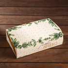 Коробка сборная крышка-дно с окном, "Елочные игрушки", 25 х 15 х 7 см (комплект 5 шт) - фото 28137405