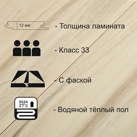 

Ламинат Prestige Клен норвежский 90605, 33 класс 12 мм, 1,62 м2