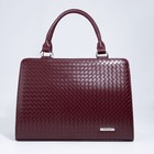 Сумка женская El Masta на молнии, наружный карман, длинный ремень, цвет бордовый - Фото 4